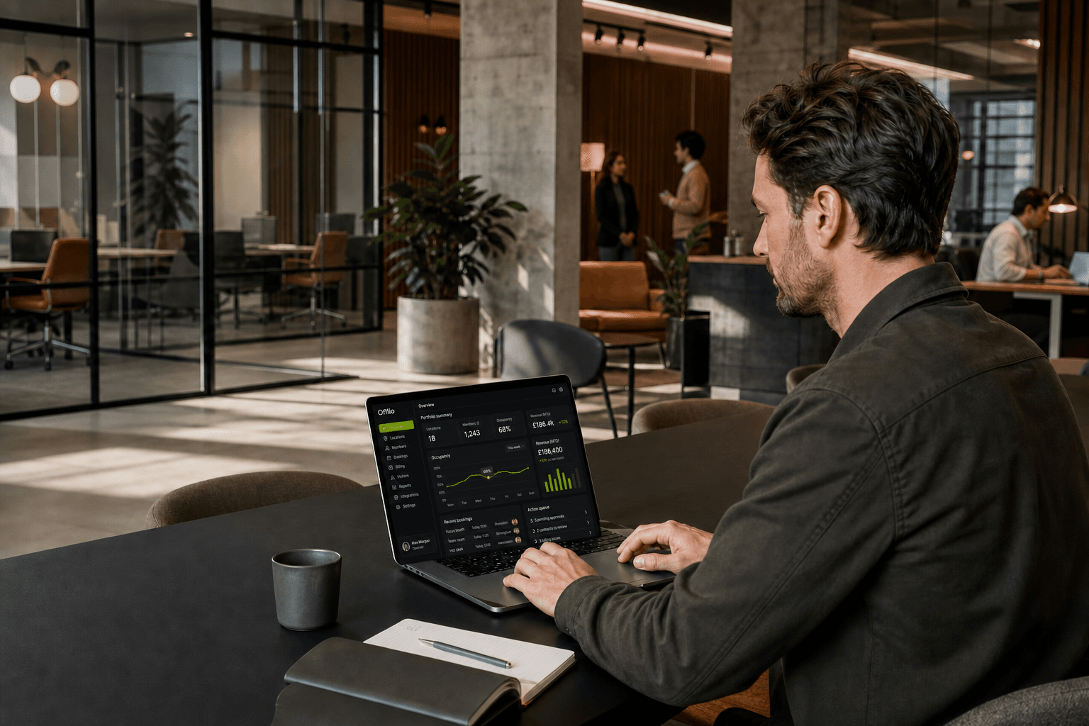 Coworking operator managing a premium flexible workspace